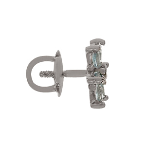 Золотые серьги с топазами  и  фианитами (2с-017) картинка Золотые серьги с топазами  и  фианитами (2с-017) фотография