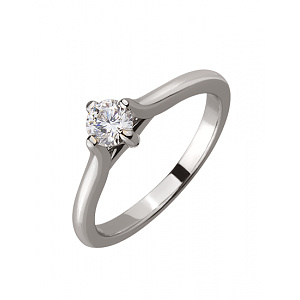 Золотое  кольцо с бриллиантом (01-18751062) фотография