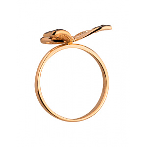 Золотое кольцо с цирконием куб. (01-19076462) фотография