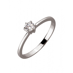 Золотое кольцо с цирконием куб. (01-200055162) фотография