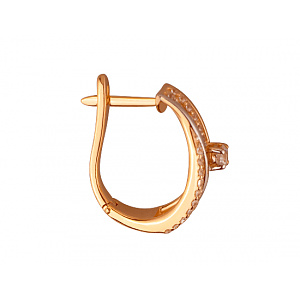 Золоті сережки з цирконієм куб. (01-200291162) фотографія