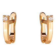 Золоті сережки з цирконієм куб. (01-200331562)