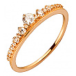 Золота каблучка з цирконієм куб. 01-200487562 фотографія 1