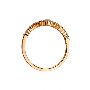 Золота каблучка з цирконієм куб. (01-200487562) фотографія