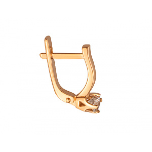 Золотые серьги с цирконием куб. (01-200539562) фотография