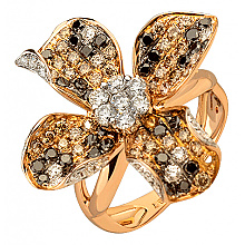 Золотое  кольцо с бриллиантами (01-200575962)