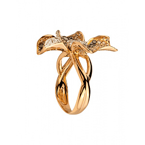 Золотое  кольцо с бриллиантами (01-200575962) фотография