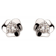 Золоті сережки з цирконієм куб. (01-200590062)