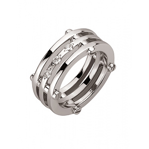 Золота каблучка з діамантами (01-200616862) фотографія