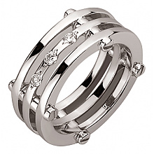 Золота каблучка з діамантами (01-200616862)