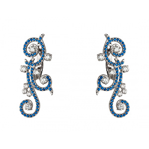 Золоті сережки з фіанітом (цирконієм куб.) (01-200633362) фотографія