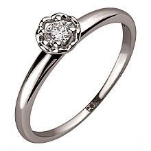 Золотое кольцо с бриллиантом (01-200745962)