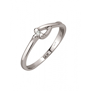 Золота каблучка з діамантом (01-200755462) фотографія