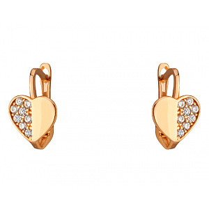 Золоті сережки з фіанітом (цирконієм куб.) (01-200769662) фотографія