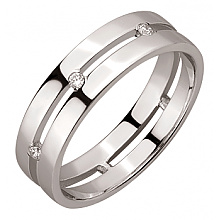 Золота обручка з діамантами (01-200781062)