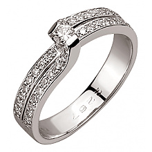 Золота каблучка з діамантами (01-200805862)