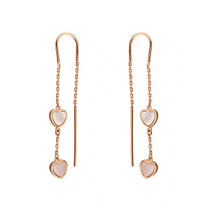 Золотые серьги с перламутром (01-200838362) фотография