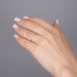 Золота каблучка з діамантами (2б_к-304) фотографія