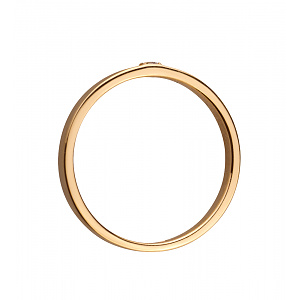 Золота обручка з фіанітом (1к-282) фотографія