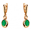 Золоті сережки з смарагдами 01-19029763 фотографія 1
