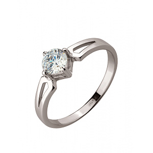 Золотое кольцо с цирконием куб. (01-19094363) фотография