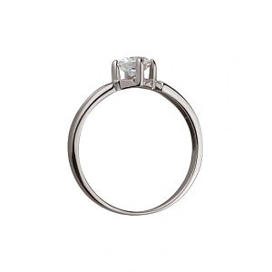 Золотое кольцо с цирконием куб. (01-19094363) фотография