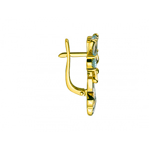 Золотые серьги с топазами (01-200219063) фотография