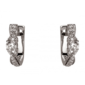 Золоті сережки з цирконієм куб. (01-200291163) картинка Золоті сережки з цирконієм куб. (01-200291163) фотографія