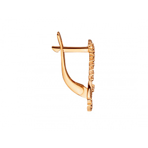 Золотые серьги с цирконием куб. (01-200443863) фотография