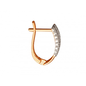 Золотые серьги с цирконием куб. (01-200510763) фотография