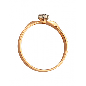 Золотое кольцо с бриллиантом (01-200542663) фотография