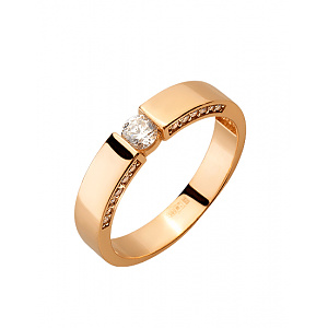 Золота каблучка з цирконієм куб. (01-200566863) фотографія