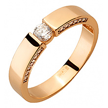 Золота каблучка з цирконієм куб. (01-200566863)