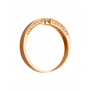 Золота каблучка з цирконієм куб. (01-200566863) фотографія