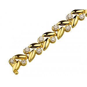 Золотой браслет с бриллиантами (01-200575963) фотография