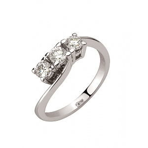 Золотое  кольцо с бриллиантами (01-200740163) фотография