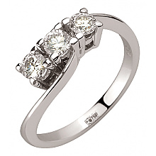 Золотое  кольцо с бриллиантами (01-200740163)