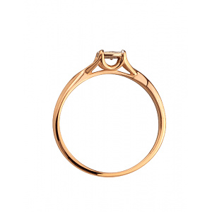 Золота каблучка з діамантом (01-200769663) фотографія