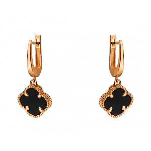 Золоті сережки з фіанітом (цирконієм куб.) (01-200785663) фотографія