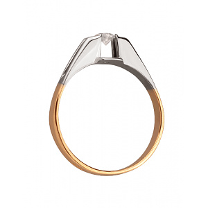 Золотое кольцо с бриллиантом (01-200838363) фотография