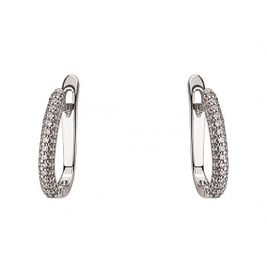 Золотые серьги с фианитом (цирконием куб.) (01-200845163) фотография