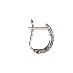 Золотые серьги с фианитом (цирконием куб.) (01-200845163) фотография