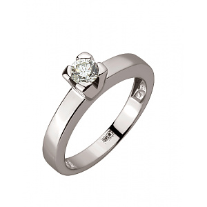 Золота каблучка з діамантом (01-200851663) фотографія