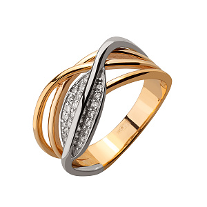 Золотое кольцо с бриллиантами (4б_к-139) фотография