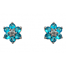 Золоті сережки з фіанітами (кубічним цирконієм) (2с-132)