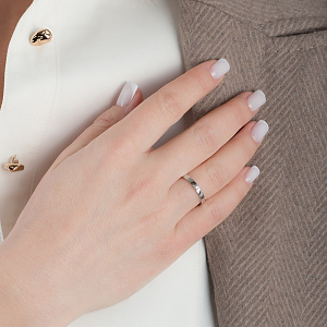 Золотое обручальное кольцо  с бриллиантом (2к-282) фотография