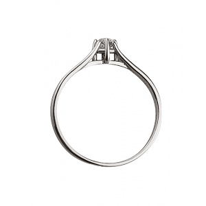 Золотое кольцо с цирконием куб. (01-18375464) фотография