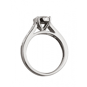 Золотое  кольцо с бриллиантами (01-18751064) фотография