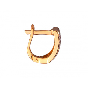 Золотые серьги с цирконием куб. (01-200191464) фотография