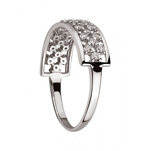 Золота каблучка з цирконієм куб. (01-200438264) фотографія